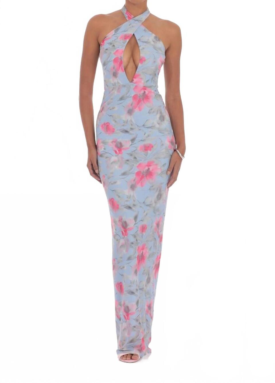 NEW LUCY IN THE SKY halter maxi dress in floral